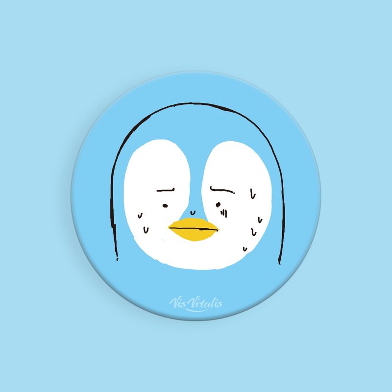 鹅抖抖  / 插画圆形吸水杯垫 / 交换礼物 - 杯垫 - 其他材质 蓝色