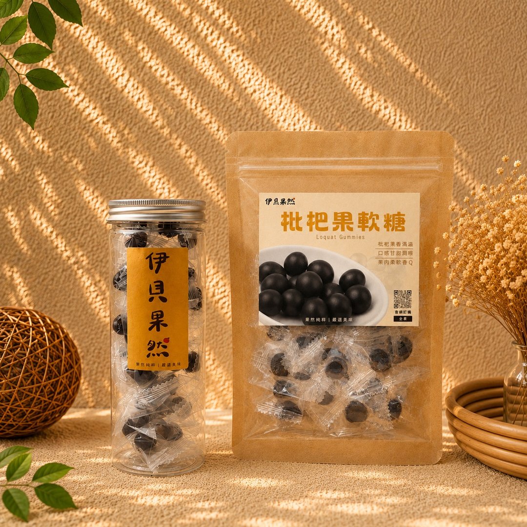 【伊贝果然】川贝枇杷果软糖 (单包装) - 水果干 - 防水材质 