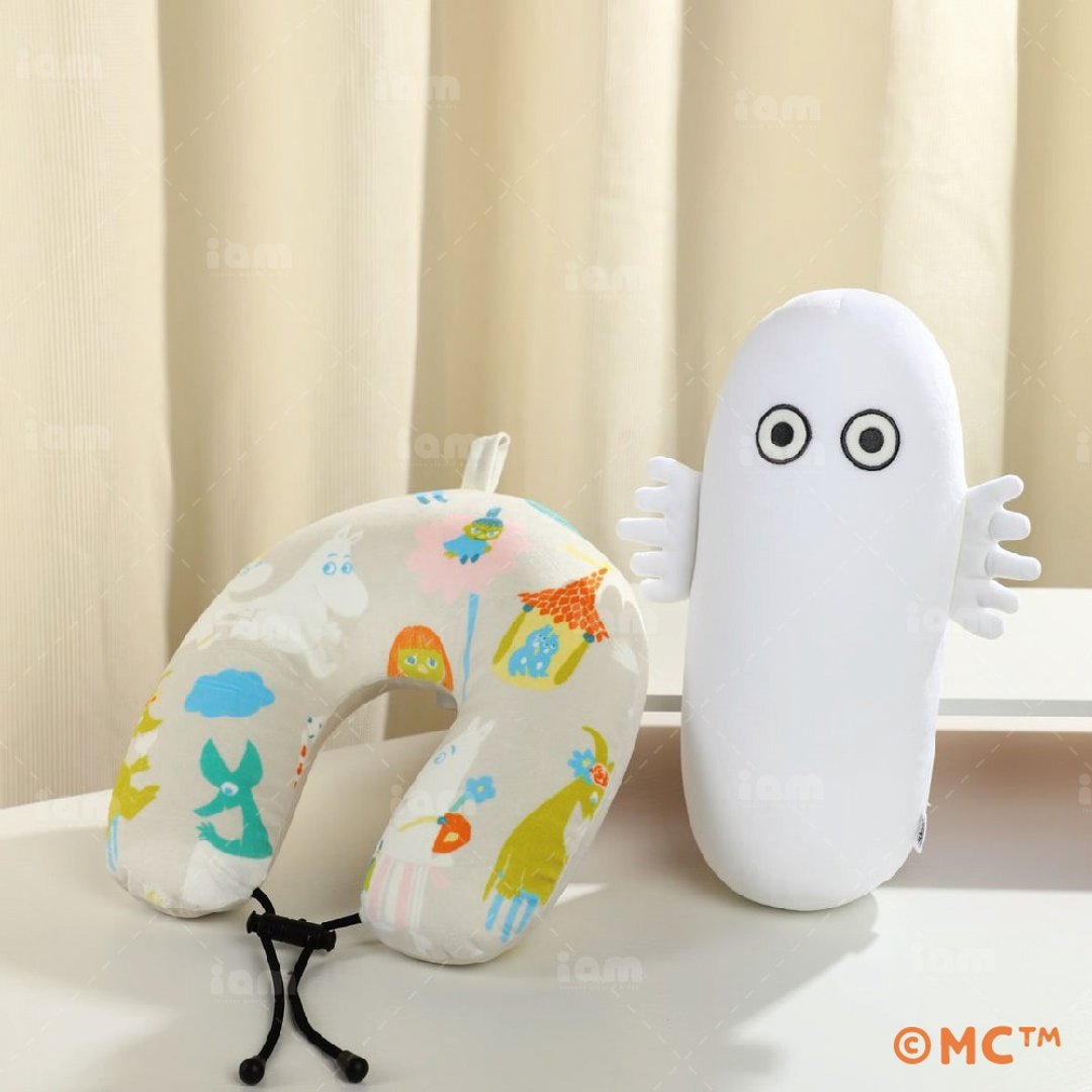 【MOOMIN】溜溜U型2合一颈枕 - 颈枕/旅行枕 - 棉 