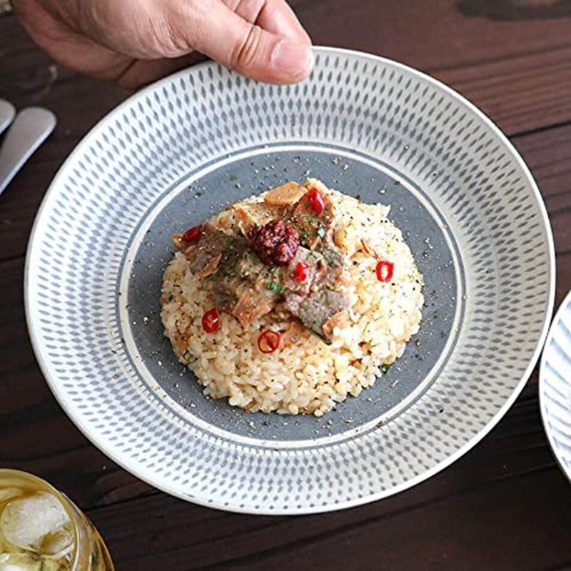 Koishiwarayaki Tobiplane 7 Sun Plate PastaPlate Gray OnimaruToyoki Kiln Pottery - 盘子/餐盘/盘架 - 陶 灰色