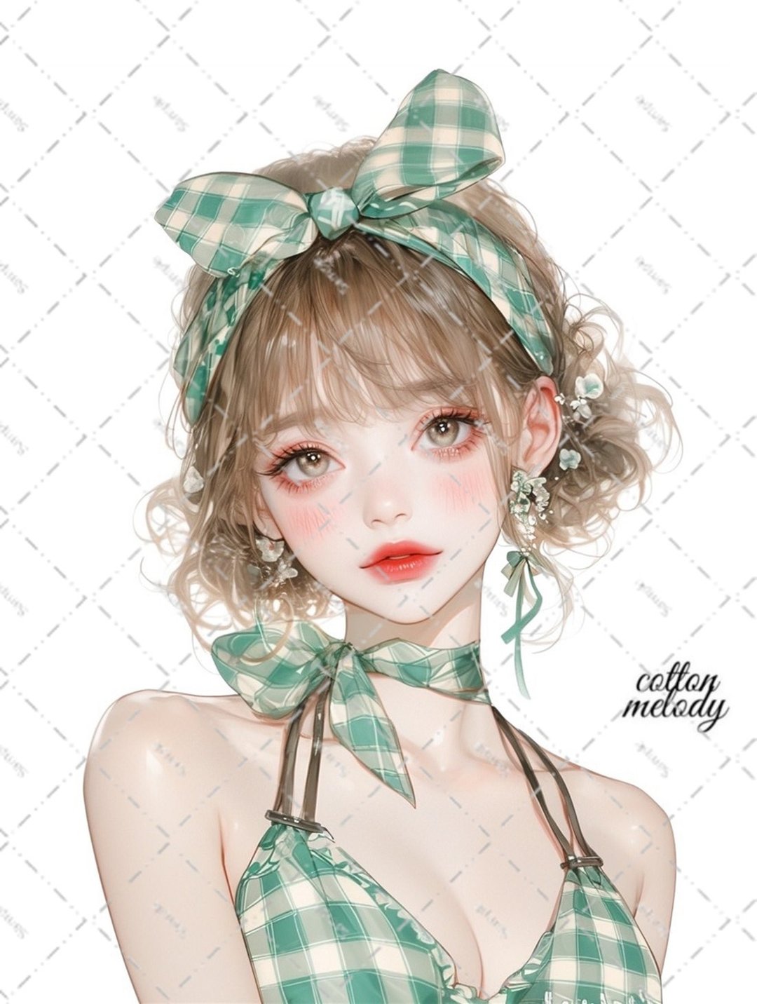original sticker no.6427 人物贴纸 原创贴纸 人物贴纸 女孩贴纸 原创人物贴纸 - 贴纸 - 纸 