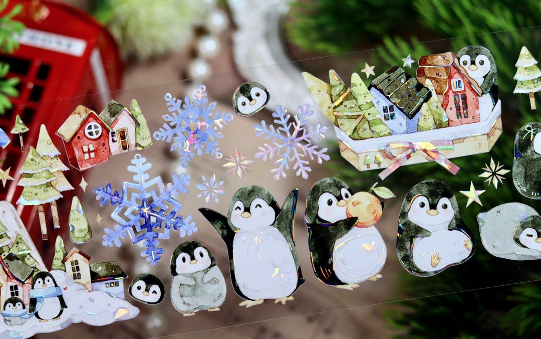 冬雪企愿 PET 纸胶带 贝壳光 10米卷 - 纸胶带 - 其他材质 多色