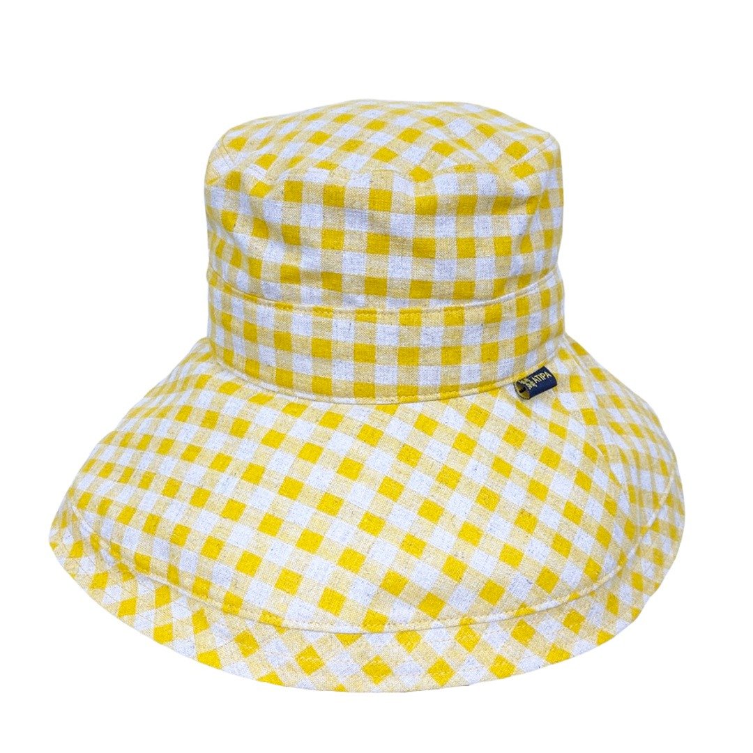 ATIPA Modern Queen Wide Brim Sun Hat (Sun UV Protection) - 帽子 - 棉 黄色