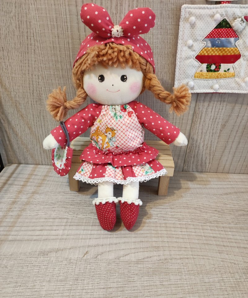 贝妮31CM手作乡村娃娃-圣诞派对装 - 玩偶/公仔 - 棉．麻 