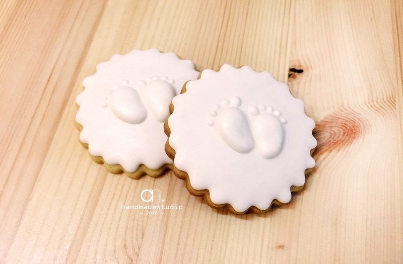 宝宝性别饼干-素雅彩色夹心性别饼干(可爱脚丫) 10片 by anPastry - 手工饼干 - 新鲜食材 