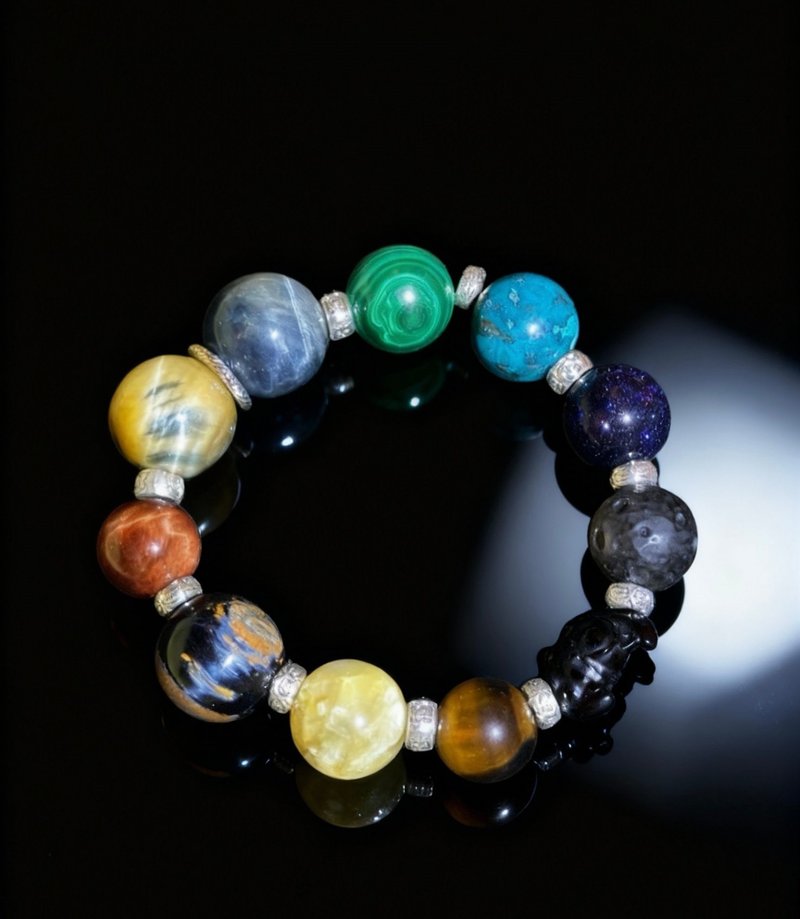 Crystal.EAA 设计款水晶手链 星际密语 彼得石 孔雀石 凤凰松 - 手链/手环 - 水晶 多色