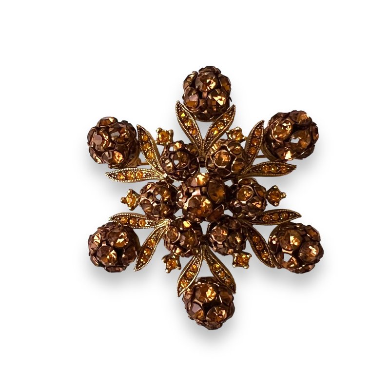 Albert Weiss 复古胸针 1960 美国签名 weiss 干邑棕别针礼物创意 - 胸针 - 其他金属 咖啡色