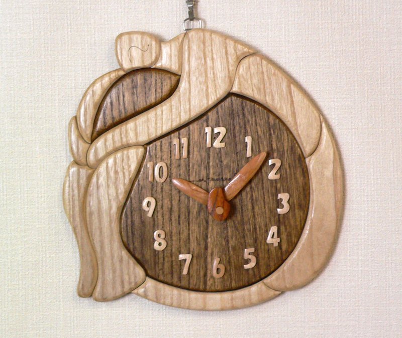 Clock sleep sleep - 时钟/闹钟 - 木头 咖啡色