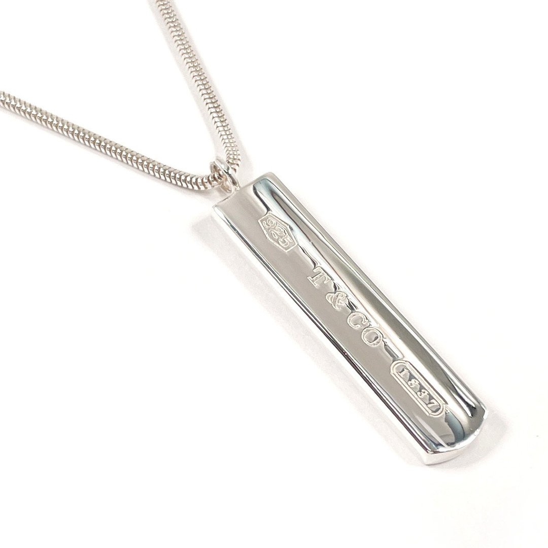 【日本直送 二手美品】蒂芙尼 TIFFANY&Co. 项链 1837 条状坠饰 925 银 古董精品 经抛光处理 - 项链 - 纯银 银色