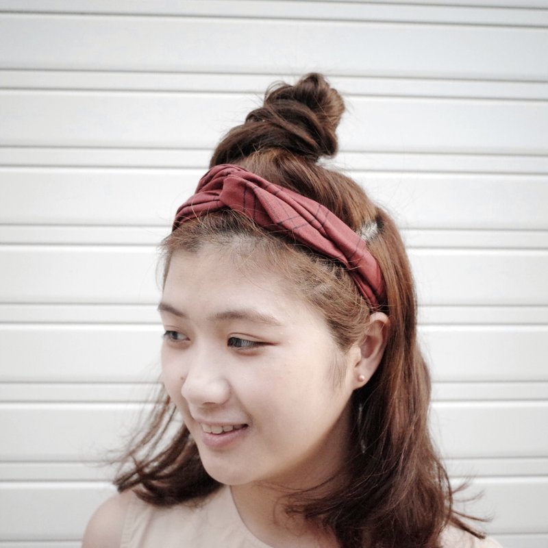 玛丽珍 铝线软管/手工发带 - 发饰 - 棉．麻 红色