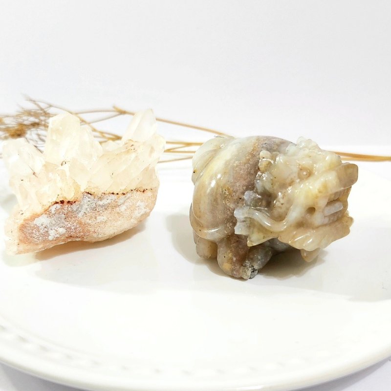 黄樱花玛瑙龙龟 - 摆饰 - 水晶 灰色