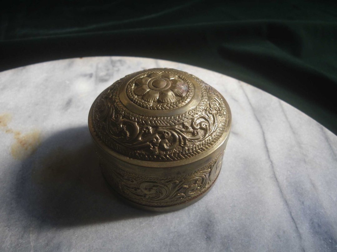 【老时光 OLD-TIME】早期斯里兰卡铜雕珠宝盒 - 收纳用品 - 其他材质 