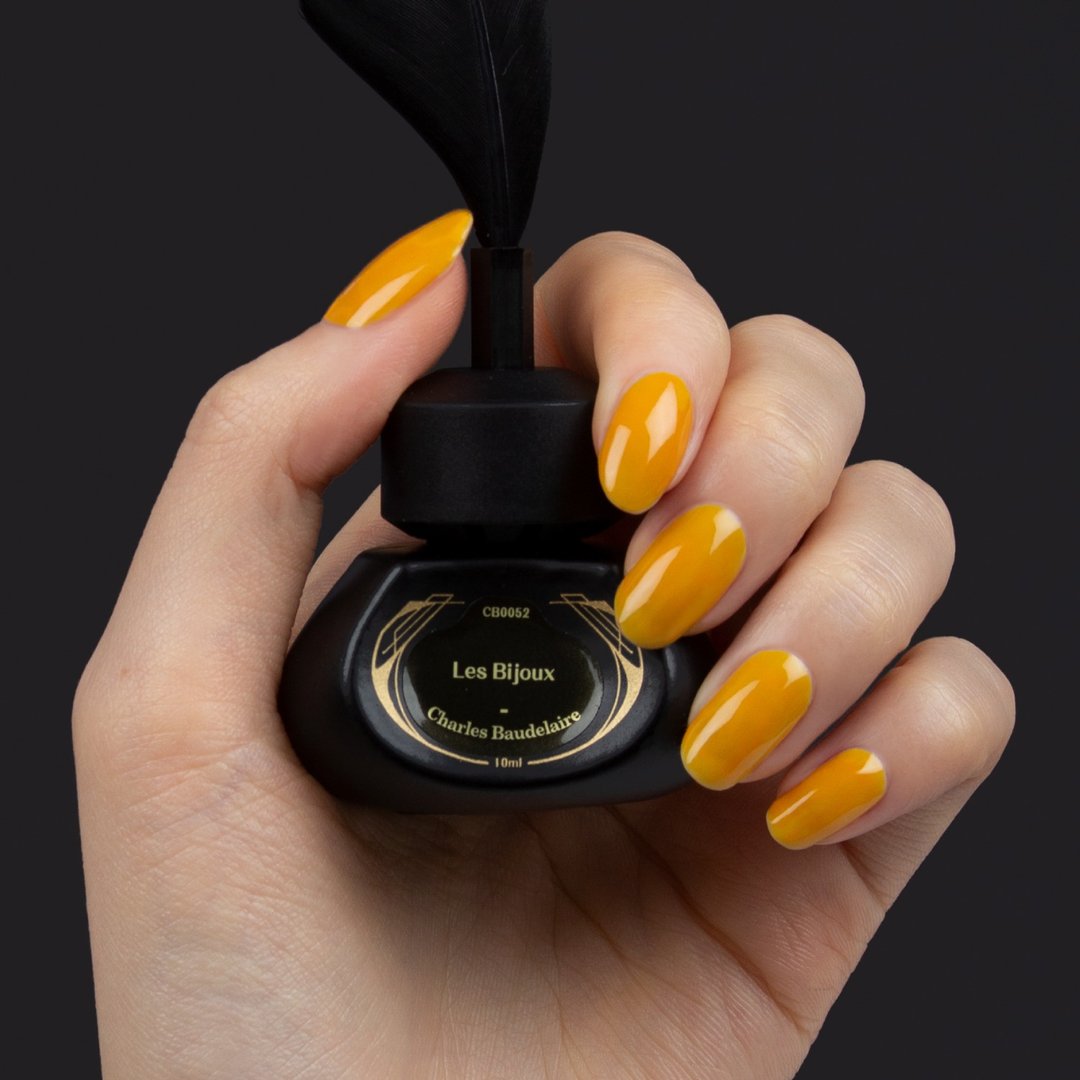 CB0052 Gemstone gel nail - 指甲油/指甲贴 - 其他材质 橘色