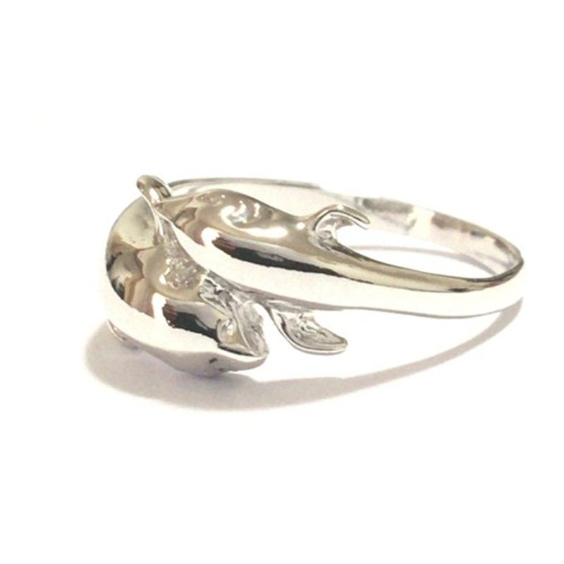 海豚亲子友谊戒指 - 戒指 - 其他金属 银色