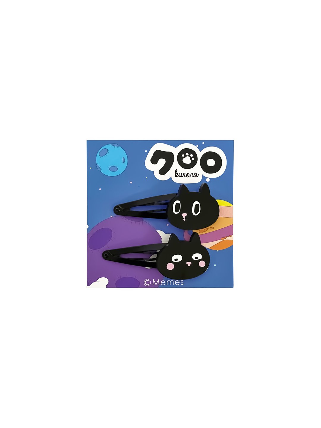 2023文博会 | Kuroro QQ 珍珠发夹组-经典+眯眯眼款 - 发饰 - 压克力 黑色