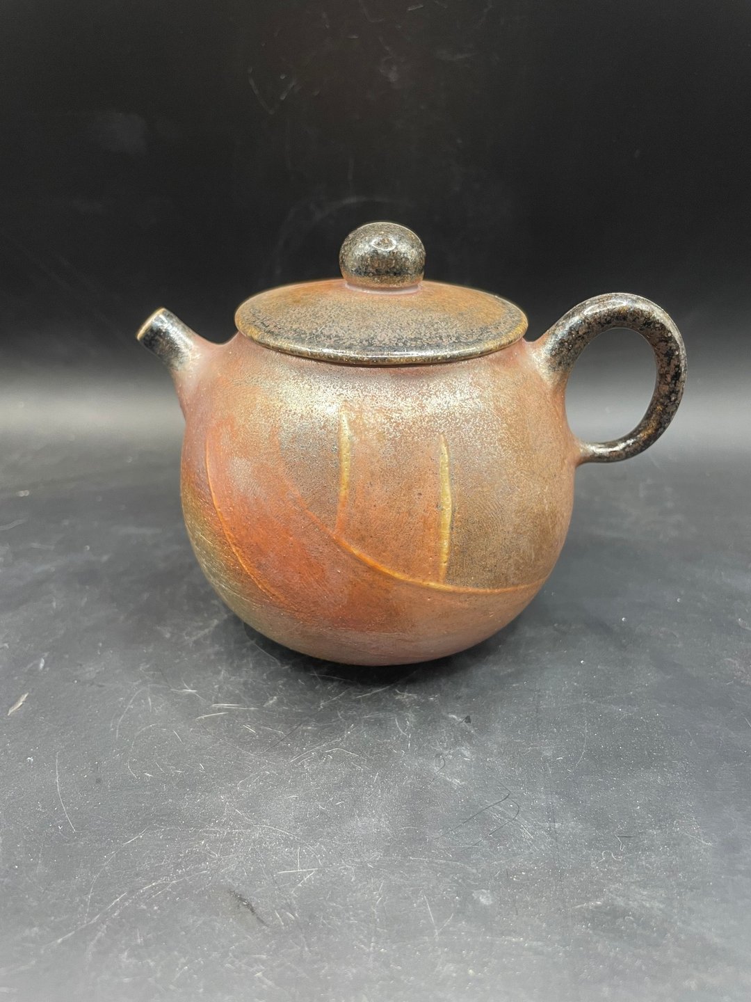 柴烧火痕壶 - 茶具/茶杯 - 陶 金色