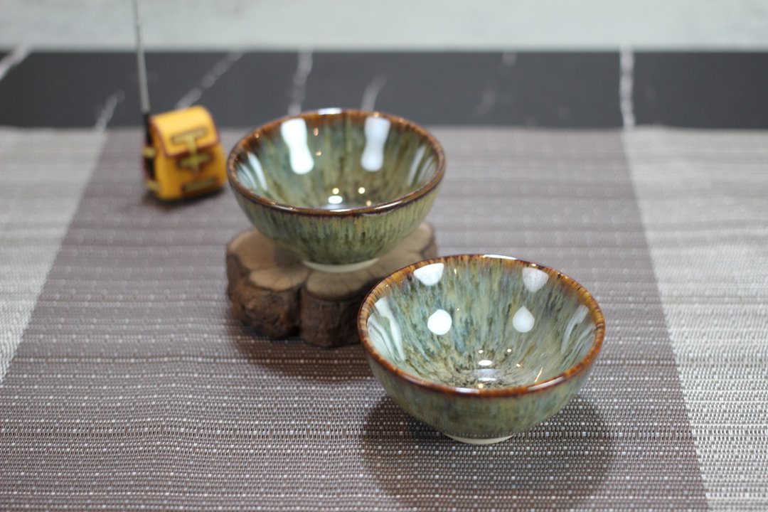 【沐春生活】60ml 天目对杯 圆满茶杯 酒杯 莺歌名家叶敏祥作品 - 茶具/茶杯 - 瓷 