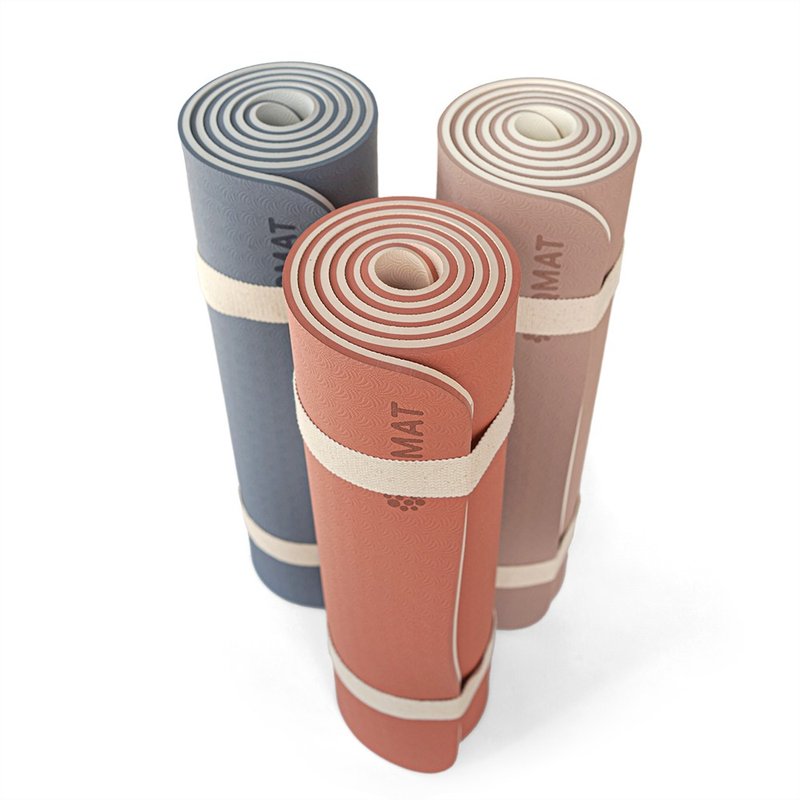 【QMAT】10mm厚瑜珈垫 60*180cm 台湾制 - 瑜珈垫 - 其他材质 多色