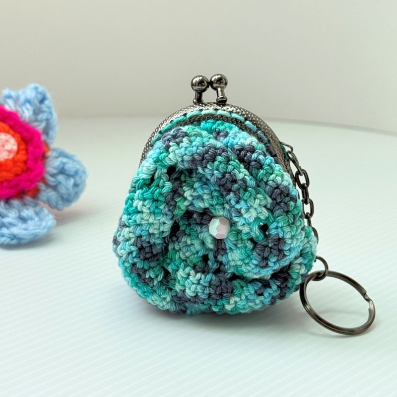 海岚旋花・钩针口金零钱包 | 5cm口金 - 零钱包 - 棉．麻 多色