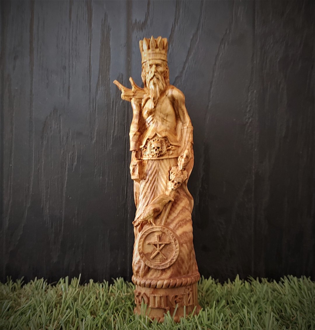 Statuette of the Slavic deity Koshchei - 玩偶/公仔 - 木头 多色