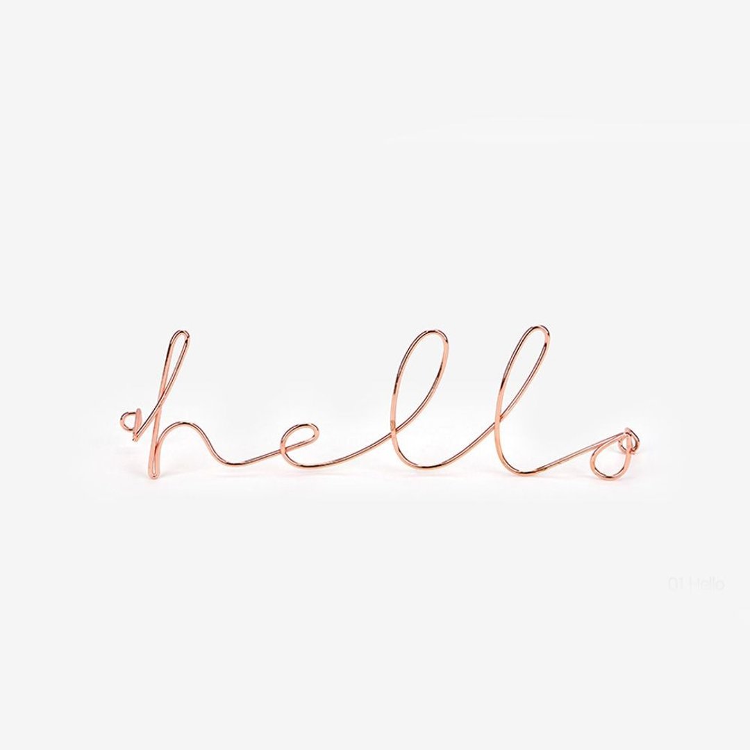 Dailylike 玫瑰金字母造型壁面挂钩-01 Hello,E2D06702 - 墙贴/壁贴 - 其他金属 粉红色