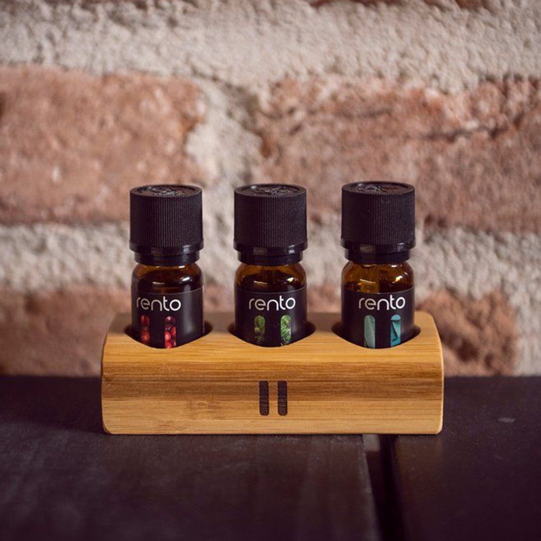 rento 桑拿香氛精油10ml 3入组/附竹架 - 香薰/精油/线香 - 精油 