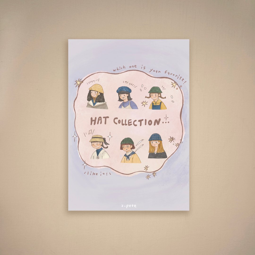 Hat Collection | 明信片 - 卡片/明信片 - 纸 多色