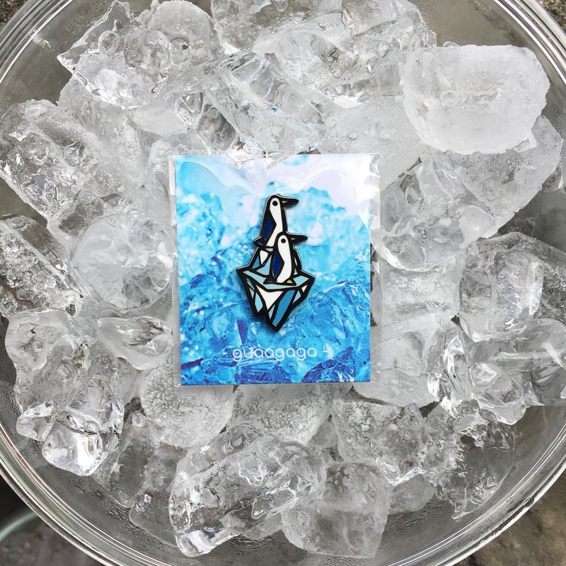 南极漂来的企鹅 金属别针 - 徽章/别针 - 其他金属 蓝色