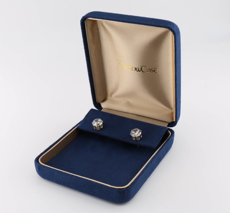 耳环盒, 宝石蓝系列珠宝盒, 日本原装进口 - 收纳用品 - 棉．麻 