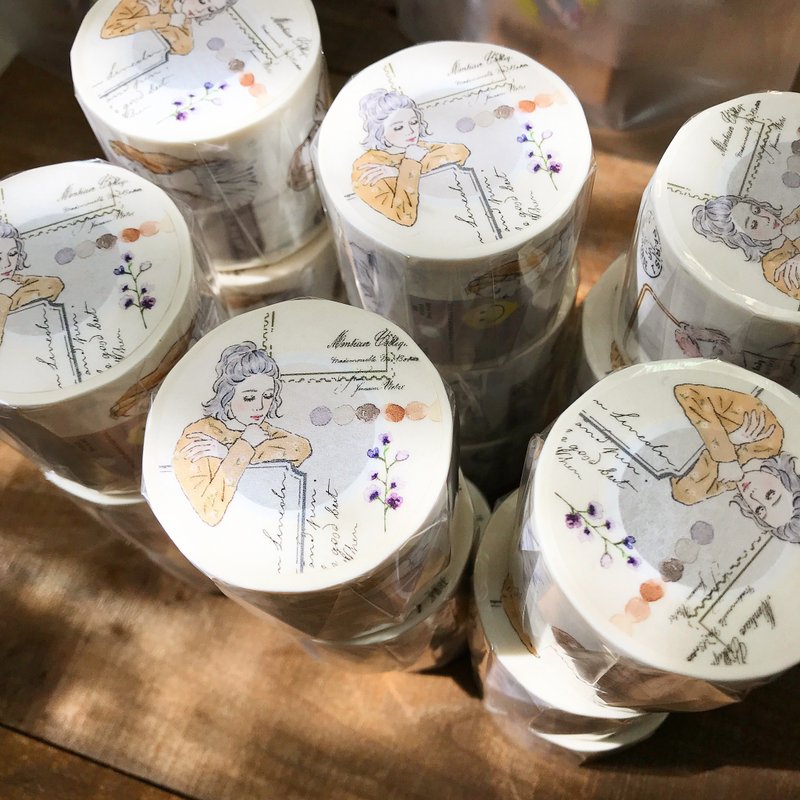 女孩标签  / 4.5cm纸胶带(带离型纸) - 纸胶带 - 纸 