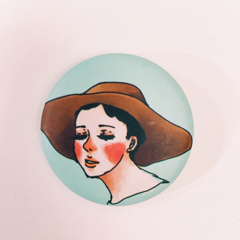 微风女孩徽章 - 徽章/别针 - 塑料 