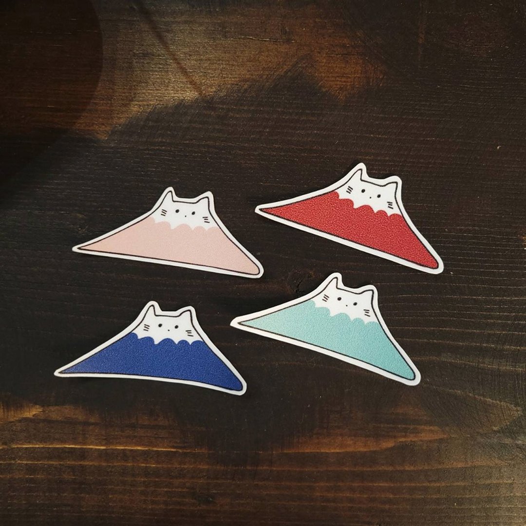 富士山 猫猫山 贴纸 - 贴纸 - 防水材质 多色