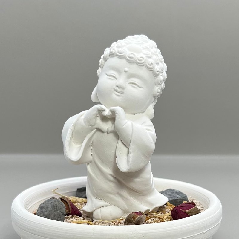 净念吉祥小佛之佛爱  中盘豪华套组 扩香套组 居家香氛 - 香薰/精油/线香 - 其他材质 白色