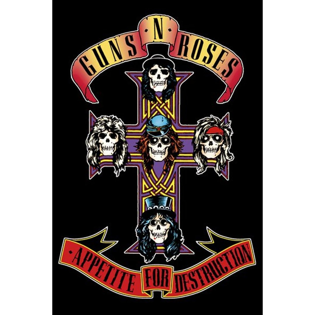 【枪与玫瑰】GUNS N ROSES 毁灭欲内页设计 进口海报 - 海报/装饰画/版画 - 其他材质 黑色