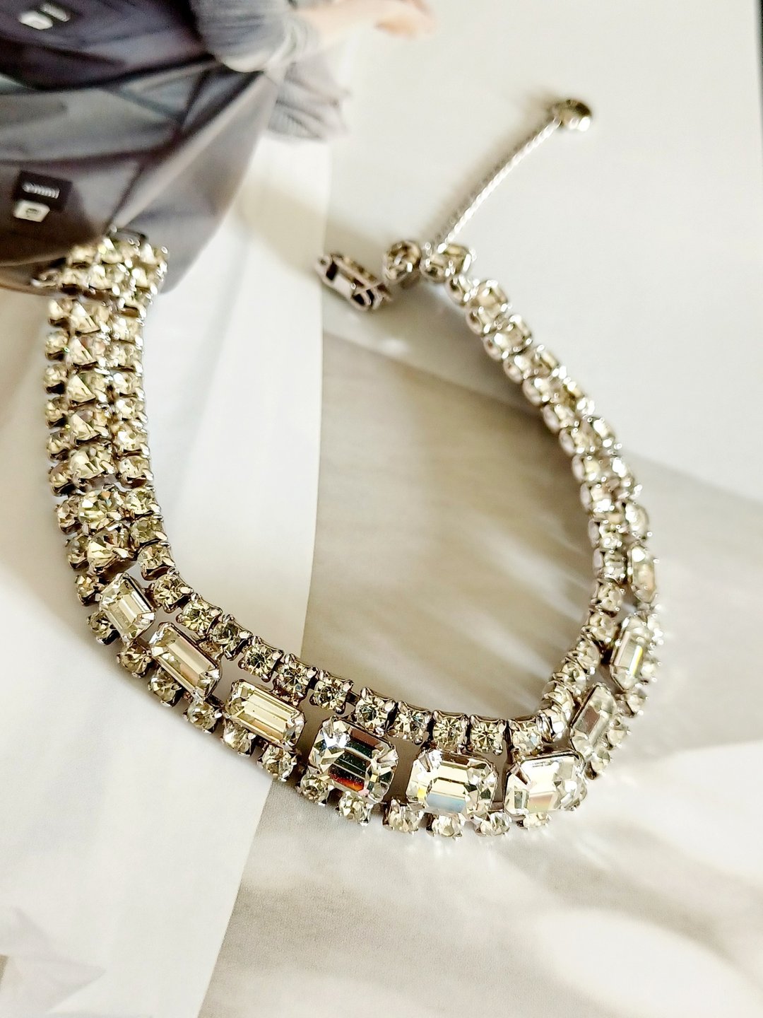 Avintage jewelry   古典方形满镶莱茵手链 - 手链/手环 - 其他金属 