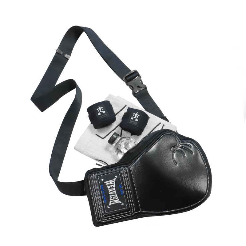 重拳立体环保皮革包-拳击黑 - 侧背包/斜挎包 - 环保材料 黑色