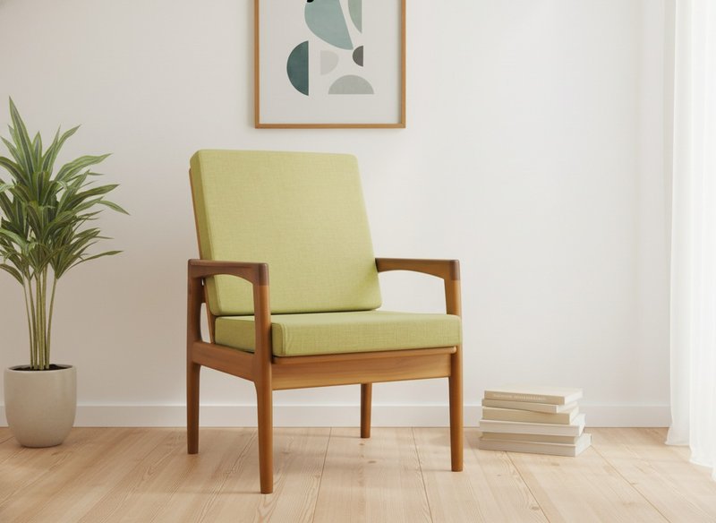 实木单人休闲椅/扶手椅/单人沙发 - 椅子/沙发 - 木头 