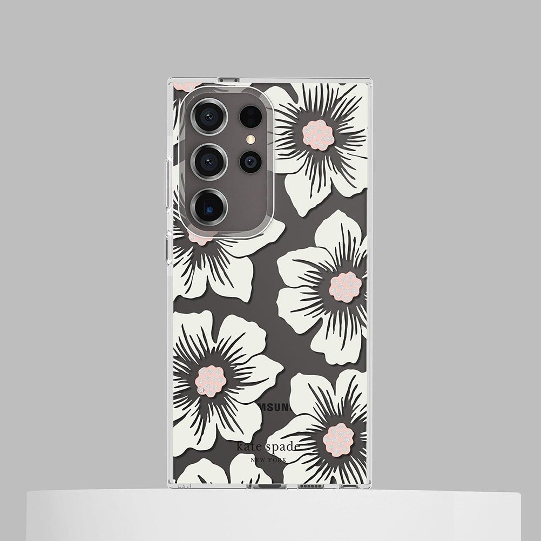 【kate spade】Samsung Galaxy S24 Ultra手机壳-经典蜀葵 - 手机壳/手机套 - 塑料 透明