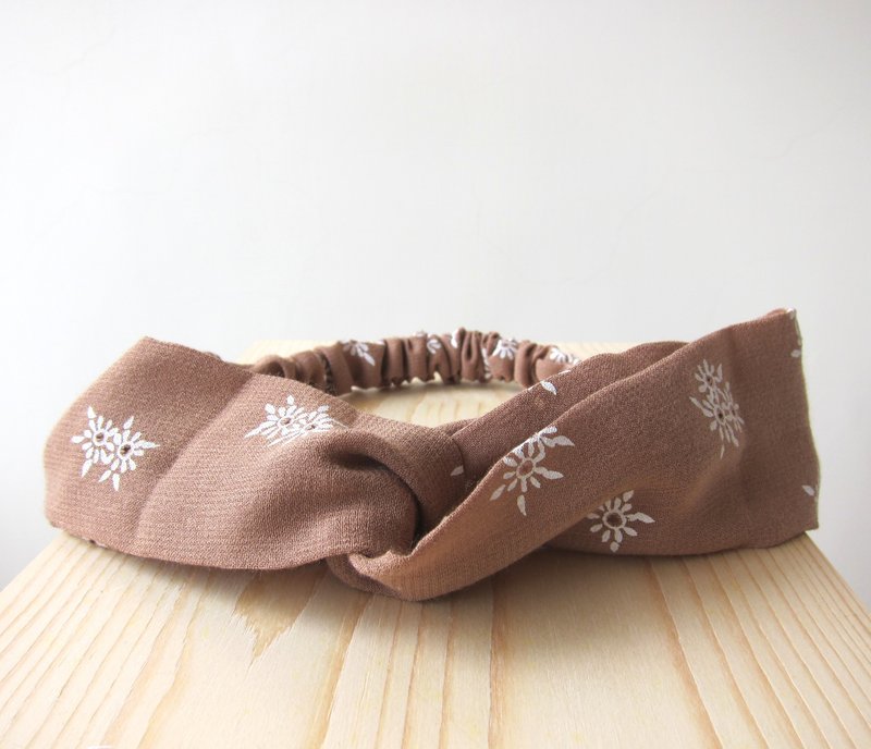榛果奶茶 好烦小姐 松紧发带 - 发饰 - 棉．麻 咖啡色
