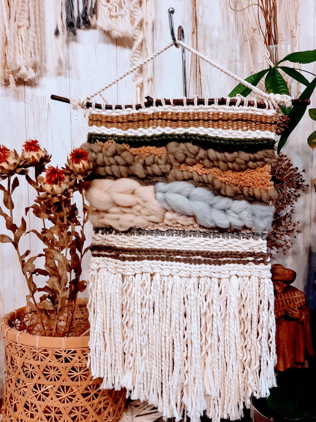Weaving Tapestry - 墙贴/壁贴 - 棉．麻 卡其色