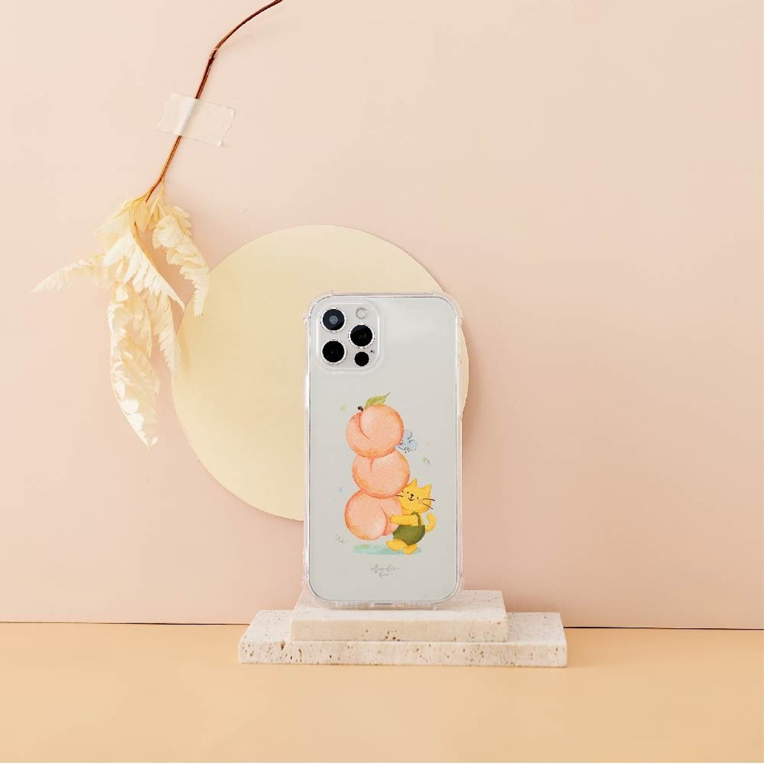 Mandie猫咪的蜜桃全气囊防摔iPhone手机壳 - 手机壳/手机套 - 塑料 透明