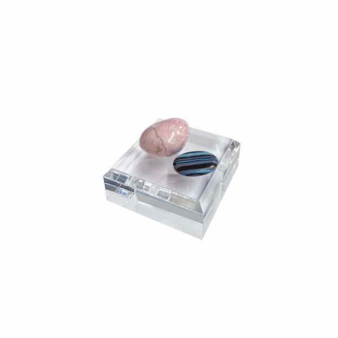 Luxury Acrylic block chamfer SLOPE W50x50xH20mm - 收纳用品 - 压克力 透明