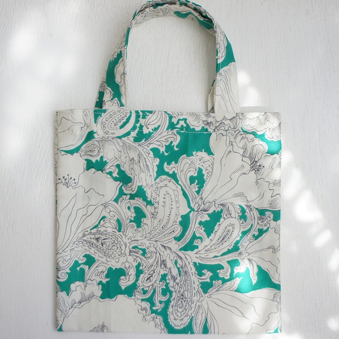 Ba-ba handmade mini shopping bag  No.RB40 - 手提包/手提袋 - 其他材质 绿色