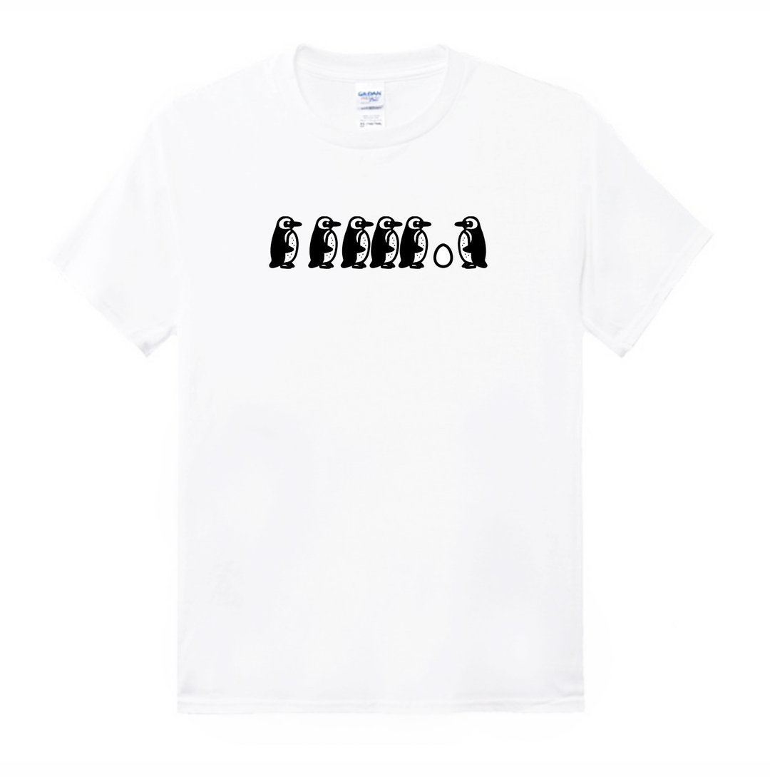 T-shirt T恤 衣服 企鹅 白上衣 白衣 潮T 潮服 棉 美国棉 吸汗 - 其他 - 棉 黑色