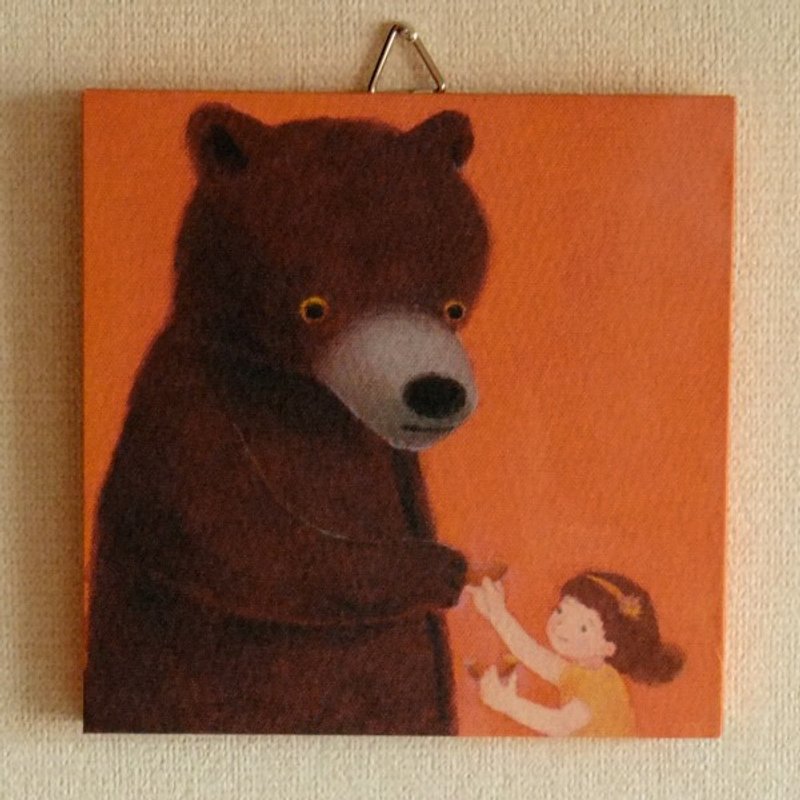 Mini panel No.52 / Half a donut - 海报/装饰画/版画 - 纸 橘色