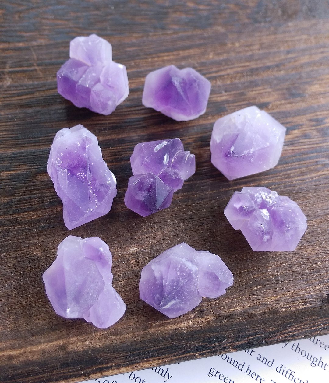 Amethyst 马达加斯加产地 紫水晶 小晶牙 天然小碎石  一组8颗 - 摆饰 - 其他材质 