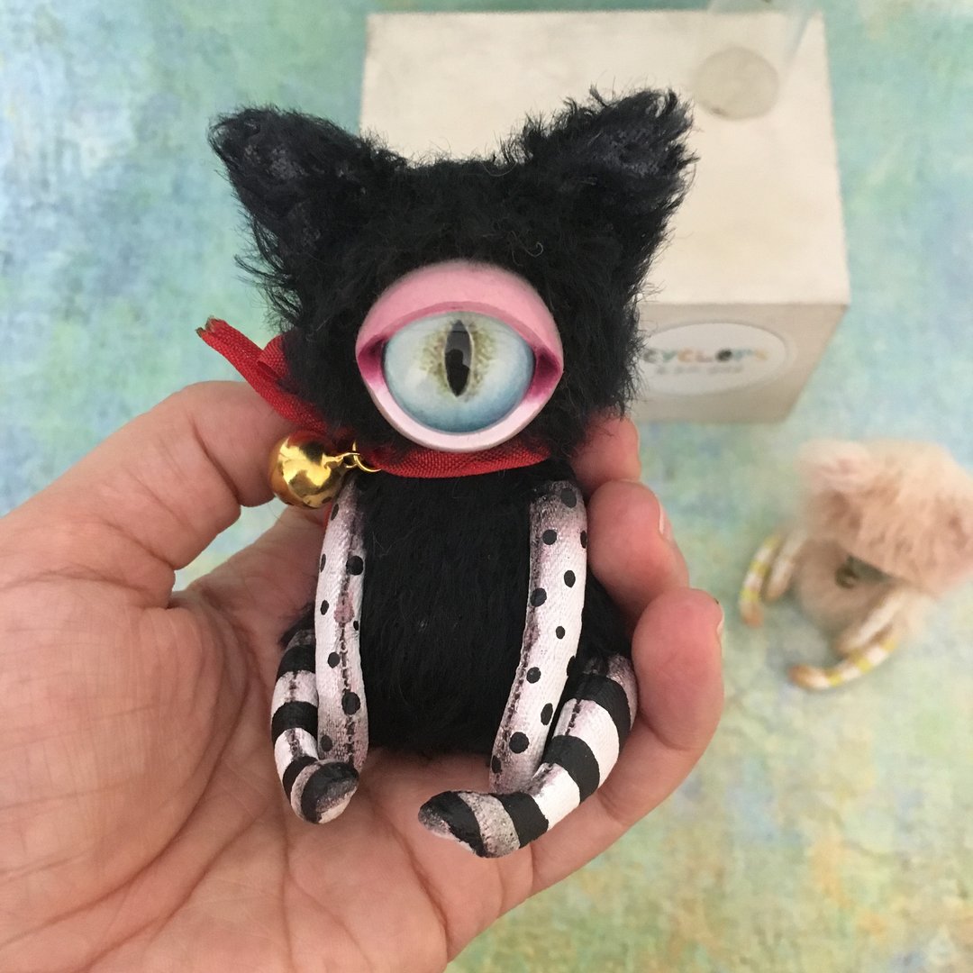 小黑猫 - 独眼巨人_按订单生产！ - 玩偶/公仔 - 其他材质 黑色