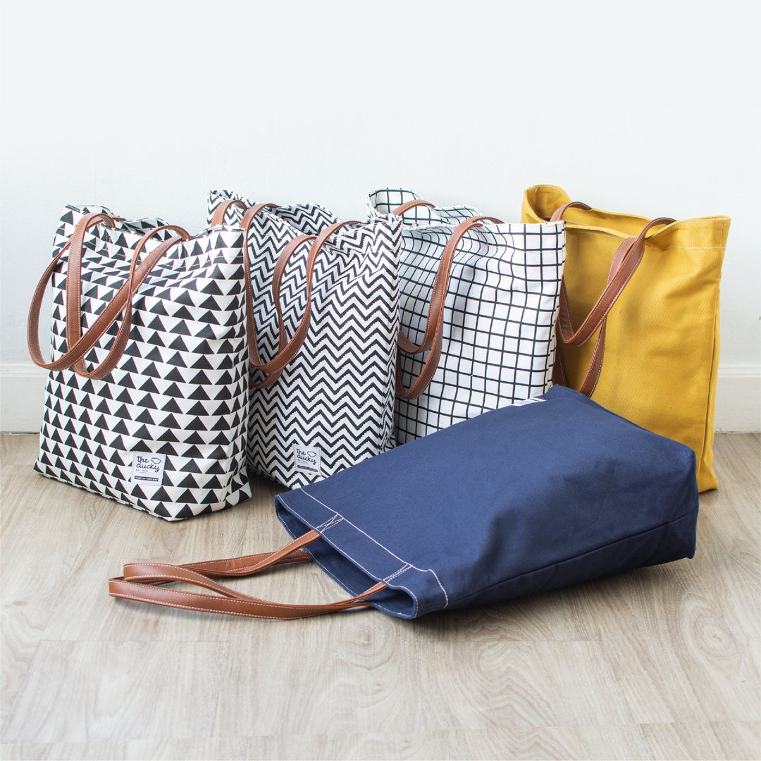 ducky basic tote - 手提包/手提袋 - 棉 