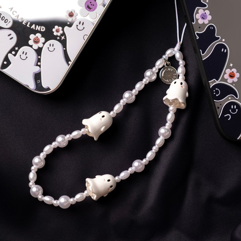 Ghost Party 2【White Ver.】 Phone Charm - 挂绳/吊绳 - 其他材质 多色