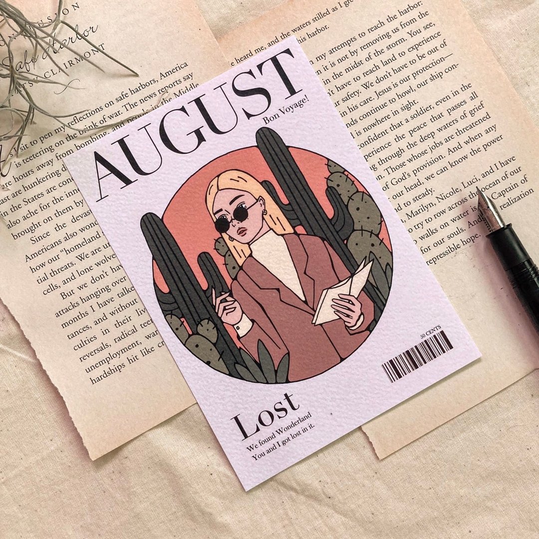Luluise【August 8月沙漠】明信片 - 卡片/明信片 - 纸 多色